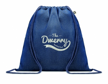 Logo trade advertising products image of: Recycled denim drawstring bag