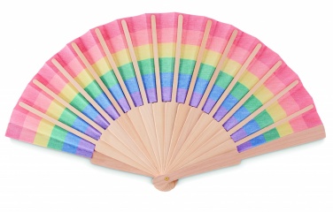 Logotrade advertising product picture of: Rainbow wooden hand fan
