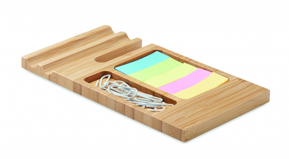 Logo trade promotional merchandise image of: Bamboo desk phone stand