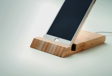 Logotrade promotional products photo of: Bamboo wireless charger  10W ODOS