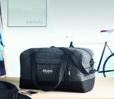 Logo trade promotional merchandise photo of: RPET felt weekend bag