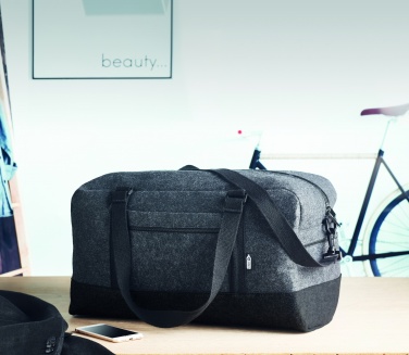 Logo trade advertising products picture of: RPET felt weekend bag