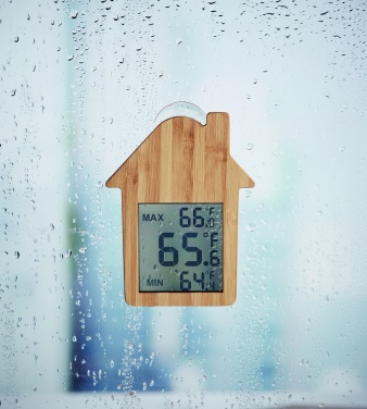 Logo trade promotional gift photo of: Bamboo weather station HISA