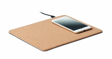 Logotrade promotional merchandise image of: Cork mouse mat charger 15W