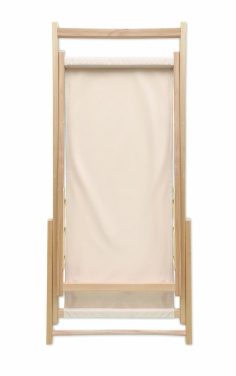 Logo trade promotional giveaways picture of: Beach chair in wood