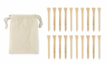 Logotrade promotional product picture of: 20 bamboo golf tees set