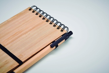 Logotrade corporate gift picture of: A6 bamboo notepad with pen SONORABAM