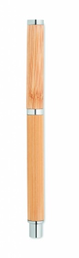 Logo trade promotional merchandise photo of: Bamboo gel pen