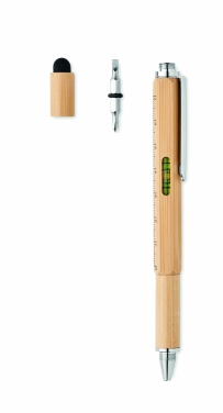 Logotrade promotional products photo of: Spirit level pen in bamboo