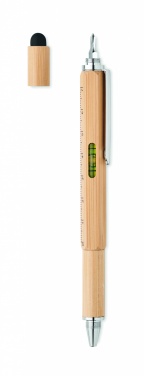 Logo trade promotional giveaway photo of: Spirit level pen in bamboo