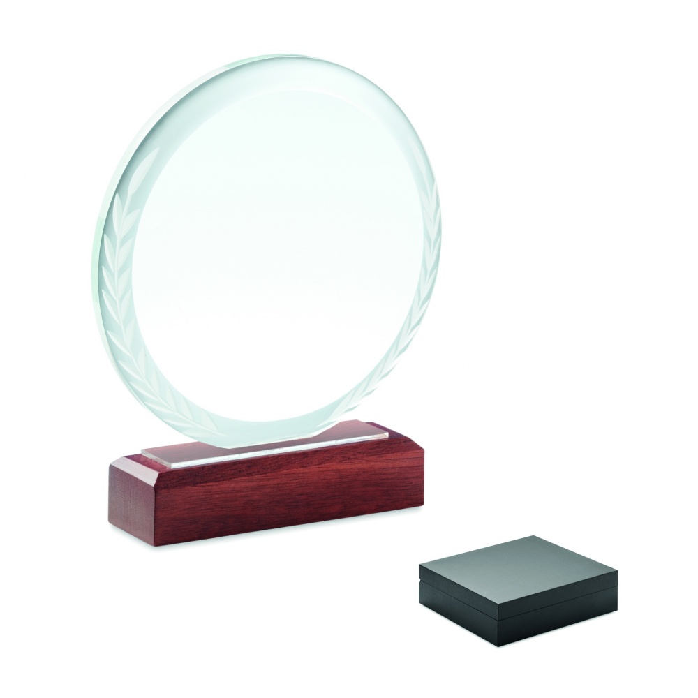 Logo trade promotional products image of: Round award plaque