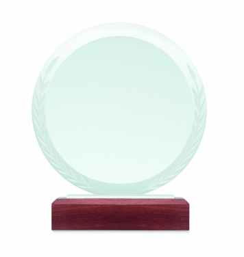 Logo trade promotional giveaways image of: Round award plaque