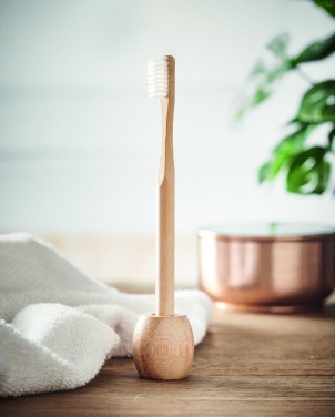 Logo trade promotional product photo of: Bamboo tooth brush with stand