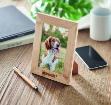 Logo trade corporate gifts image of: Bamboo photo frame