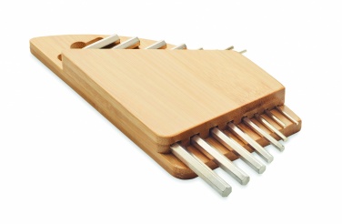 Logotrade promotional gift image of: Hex key set in bamboo