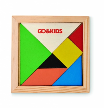 Logo trade promotional items picture of: Tangram puzzle in wood