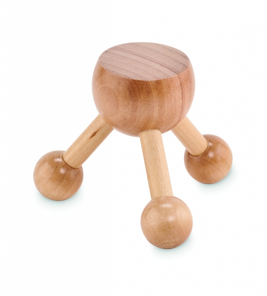 Logo trade promotional giveaway photo of: Hand held massager in wood