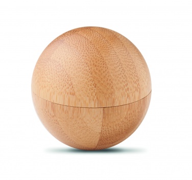 Logo trade advertising products picture of: Lip balm in round bamboo case