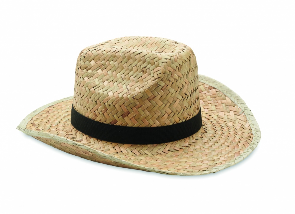 Logo trade promotional giveaways picture of: Natural straw cowboy hat