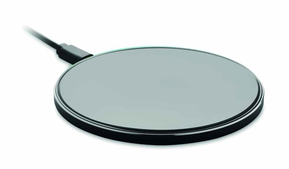 Logo trade advertising products image of: Glass wireless 10W charger
