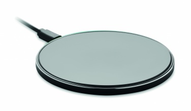 Logo trade corporate gifts picture of: Glass wireless 10W charger