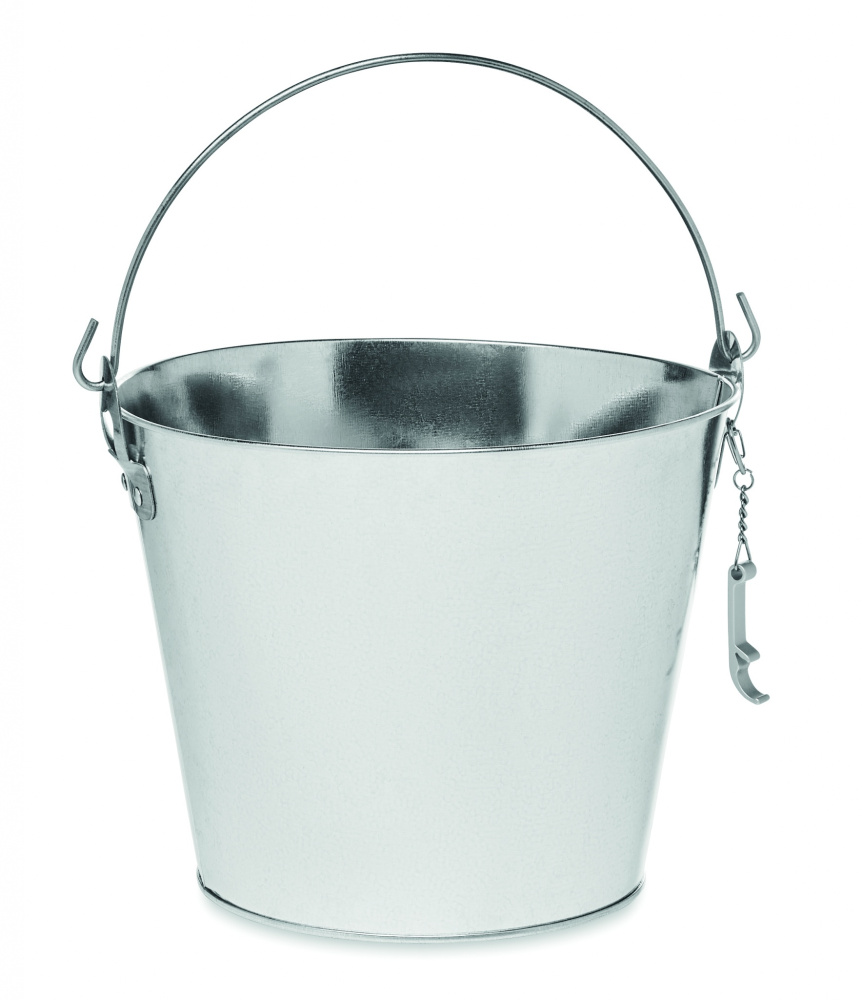 Logo trade business gift photo of: Metal beer bucket 4L