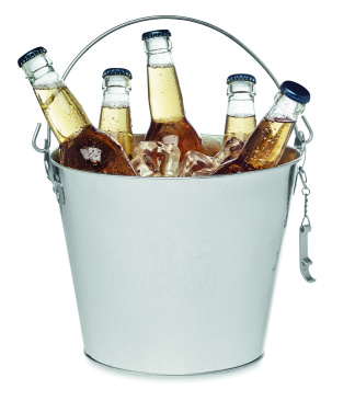 Logo trade business gift photo of: Metal beer bucket 4L
