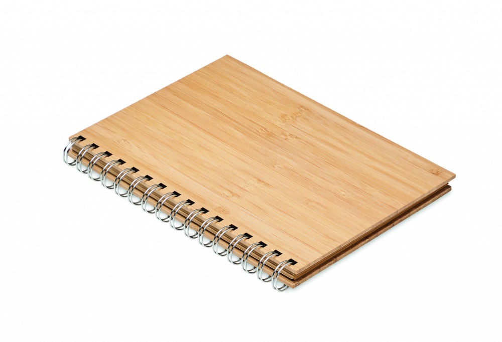 Logotrade promotional giveaway image of: A5 ring bound Bamboo notebook