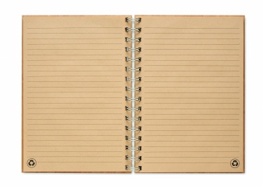 Logo trade business gift photo of: A5 ring bound Bamboo notebook