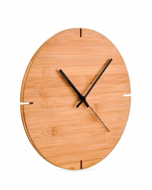 Logotrade advertising products photo of: Round shape bamboo wall clock
