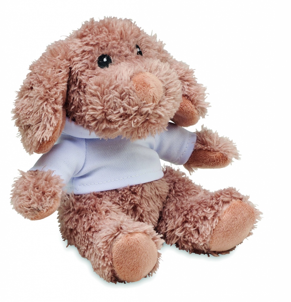 Logo trade advertising product photo of: Dog plush wearing a hoodie