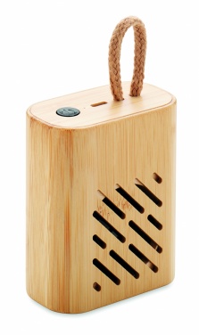 Logo trade promotional products image of: 3W Bamboo wireless speaker