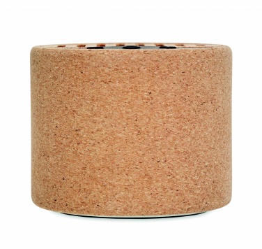 Logo trade promotional products image of: Round cork wireless speaker