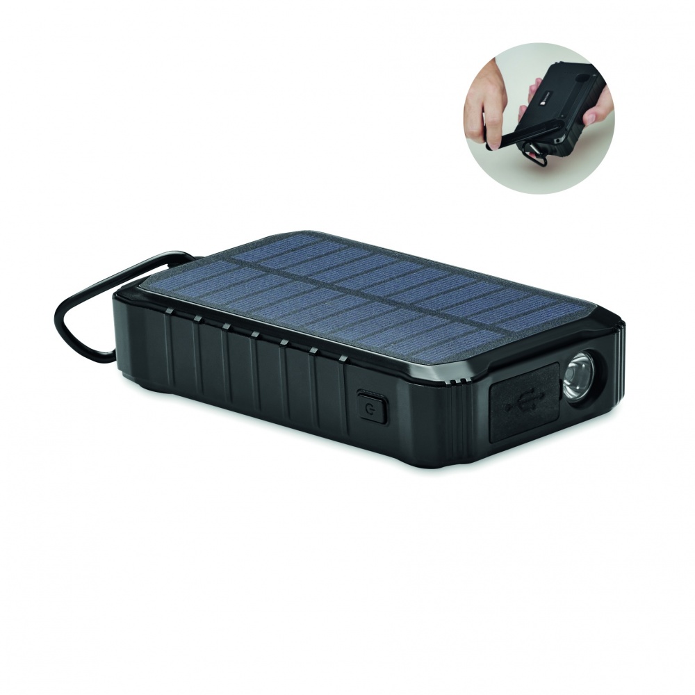 Logotrade advertising product picture of: 8000 mAh solar dynamo charger