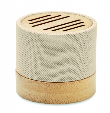 Logo trade promotional products picture of: Bamboo RPET wireless speaker
