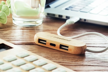 Logotrade promotional gifts photo of: 3 port USB hub with dual input