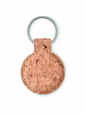Logotrade promotional gift picture of: Round cork key ring Mikkeli