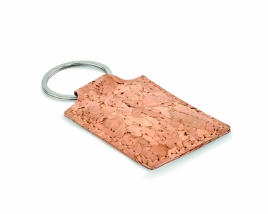 Logo trade business gift photo of: Rectangular cork key ring Imatra