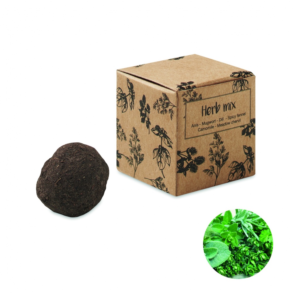 Logotrade promotional gifts photo of: Herb seed bomb in carton box