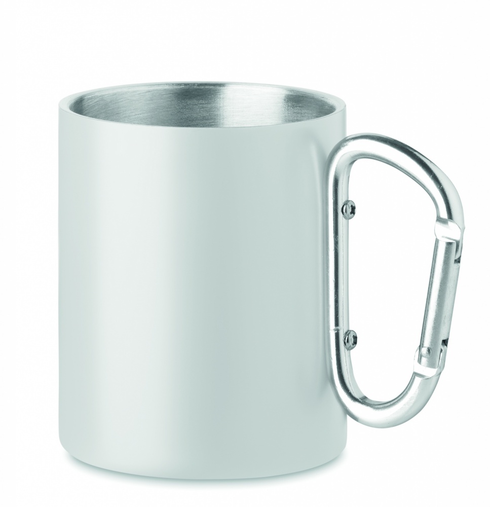 Logo trade promotional items image of: Metal mug and carabiner handle