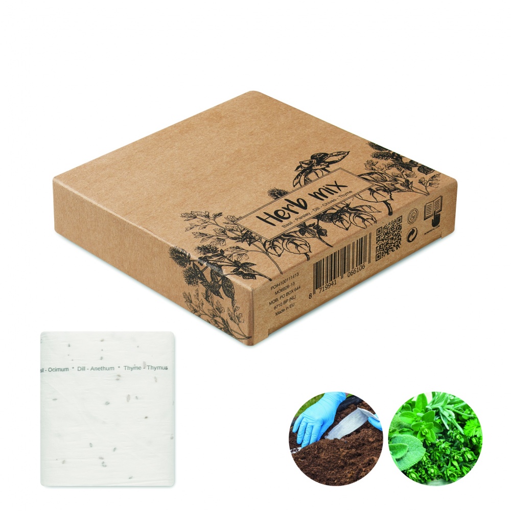 Logo trade promotional giveaway photo of: Herb seeds tape 3 meter