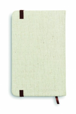 Logo trade corporate gifts image of: A6 canvas notebook lined