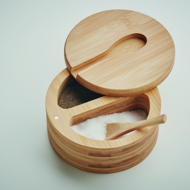 Logo trade promotional item photo of: Salt and pepper bamboo box