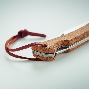 Logo trade promotional gift photo of: Foldable knife with cork