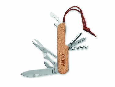 Logo trade promotional giveaways picture of: Multi tool pocket knife cork