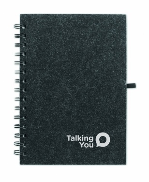 Logo trade promotional product photo of: A5 RPET felt cover notebook