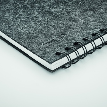 Logo trade promotional merchandise photo of: A5 RPET felt cover notebook