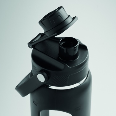 Logo trade promotional giveaways image of: Glass bottle with sleeve 750 ml