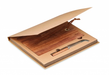 Logotrade promotional items photo of: Acacia wood cheese board set Hannover