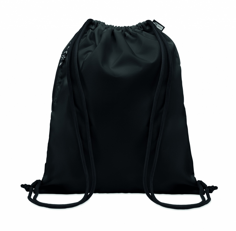 Logo trade promotional gift photo of: Large drawstring bag 300D RPET